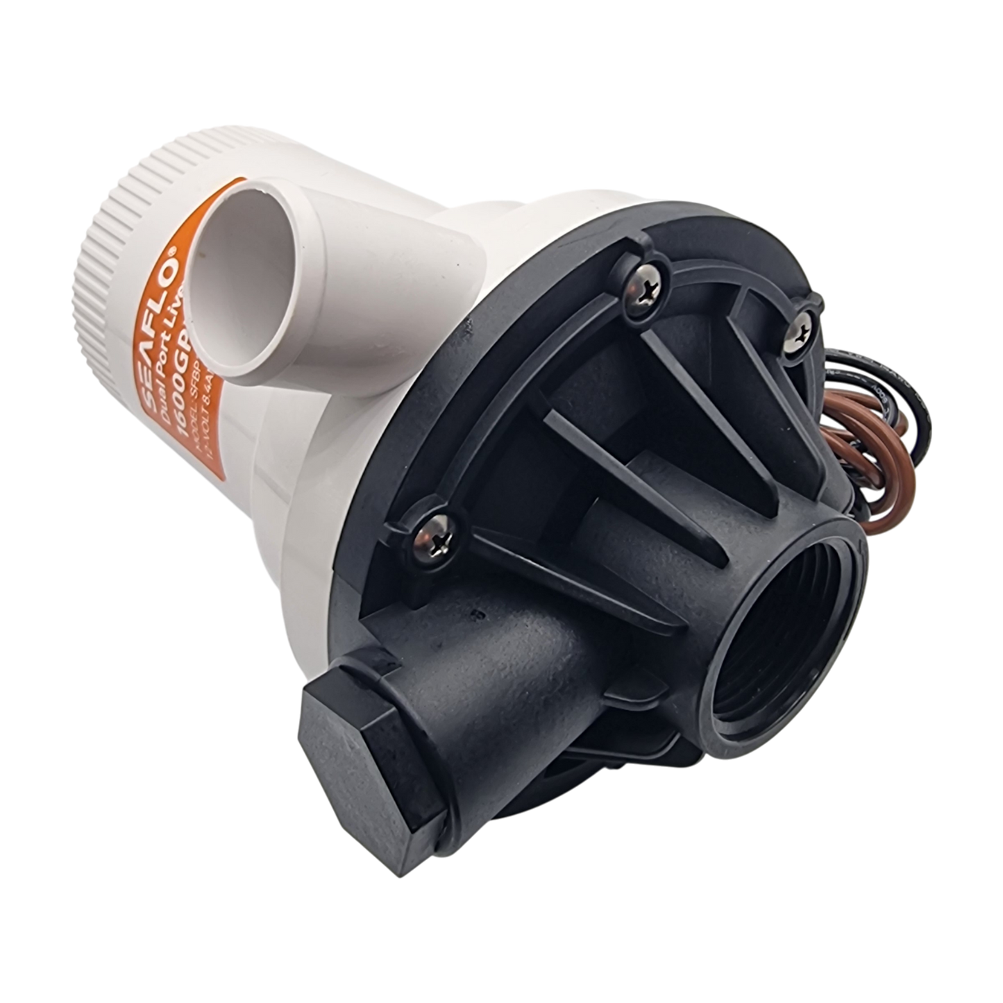 Bomba Sumergible Doble Puerto Seaflo 1600gph 12v 1 1/8" 1/2"