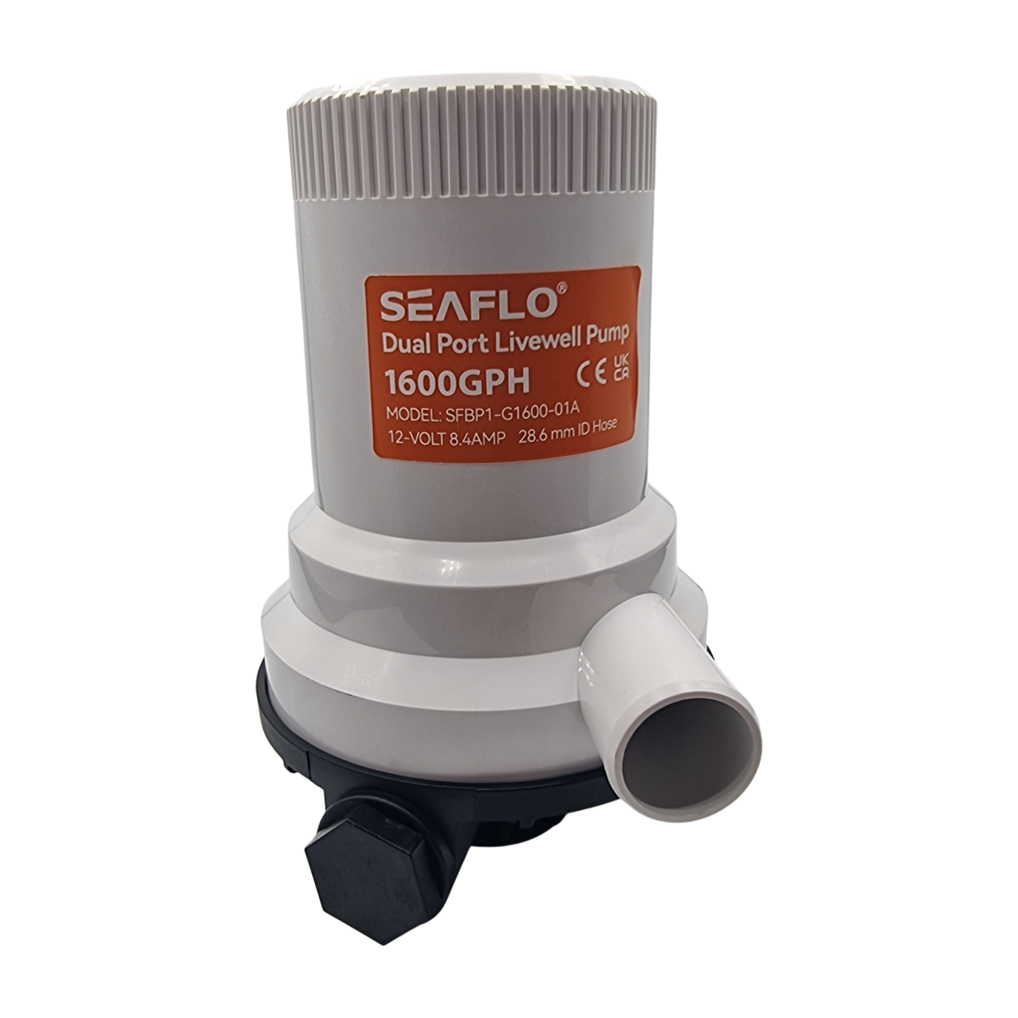 Bomba Sumergible Doble Puerto Seaflo 1600gph 12v 1 1/8" 1/2"